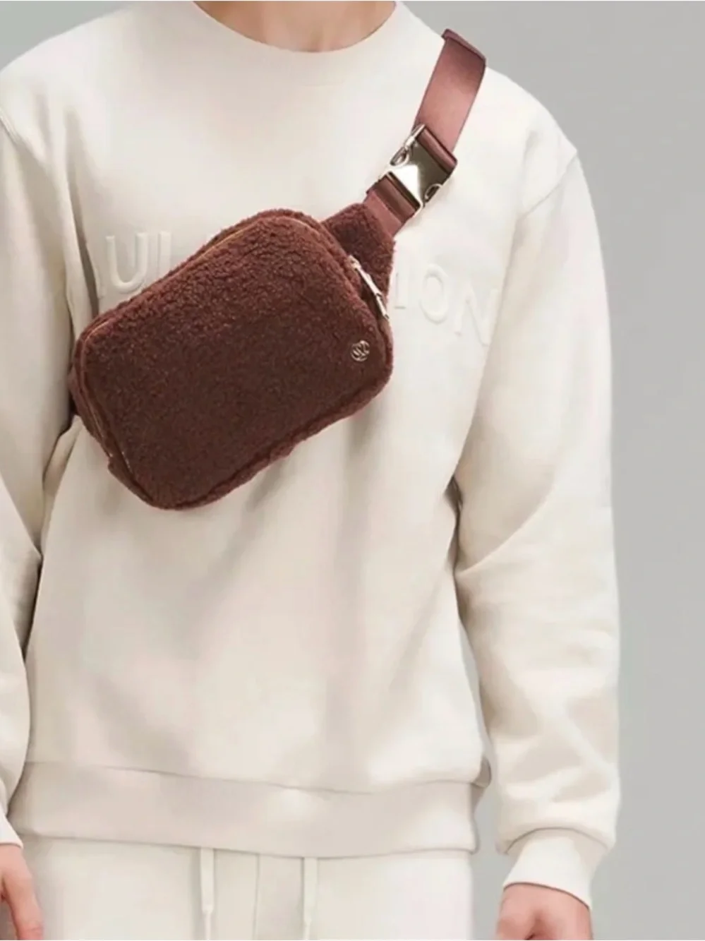 lululemon athletica Brown Plush Crossbody Bag